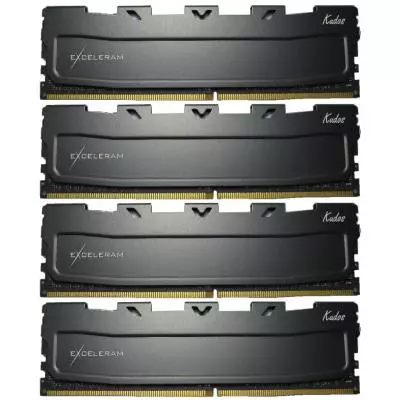 Модуль памяти для компьютера DDR4 16GB (4x4GB) 2400 MHz Black Kudos eXceleram (EKBLACK4162415AQ)
