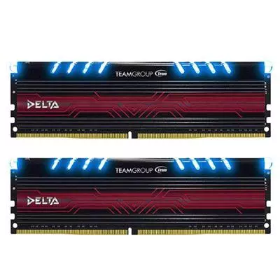 Модуль памяти для компьютера DDR4 32GB (2x16GB) 2400 MHz Delta Blue LED Team (TDTBD432G2400HC15BDC01)