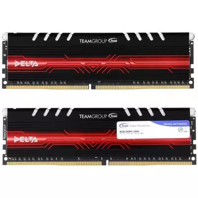 Модуль памяти для компьютера DDR4 32GB (2x16GB) 2400 MHz Delta White LED Team (TDTWD432G2400HC15BDC01) - 1 Модуль памяти для компьютера DDR4 32GB (2x16GB) 2400 MHz Delta White LED Team (TDTWD432G2400HC15BDC01) - 1