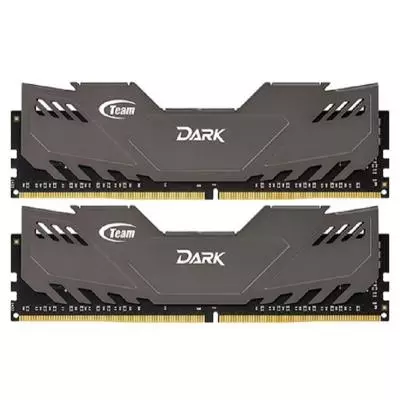 Модуль памяти для компьютера DDR4 8GB (2x4GB) 2400 MHz Dark Gray Team (TDGED48G2400HC14DC01)