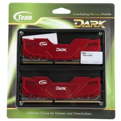 Модуль памяти для компьютера DDR4 8GB (2x4GB) 2400 MHz Dark Red Team (TDRED48G2400HC14DC01) - 1 Модуль памяти для компьютера DDR4 8GB (2x4GB) 2400 MHz Dark Red Team (TDRED48G2400HC14DC01) - 1