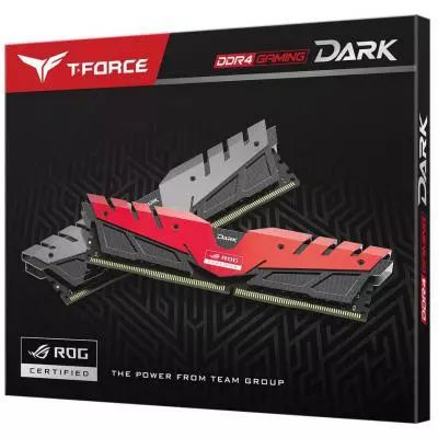 Модуль памяти для компьютера DDR4 16GB (2x8GB) 3000 MHz T-Force Dark Rog Black/Red Team (TDRRD416G3000HC16CDC01) - 2 Модуль памяти для компьютера DDR4 16GB (2x8GB) 3000 MHz T-Force Dark Rog Black/Red Team (TDRRD416G3000HC16CDC01) - 2