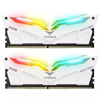 Модуль памяти для компьютера DDR4 16GB (2x8GB) 3000 MHz T-Force Night Hawk White RGB Team (TF2D416G3000HC16CDC01)