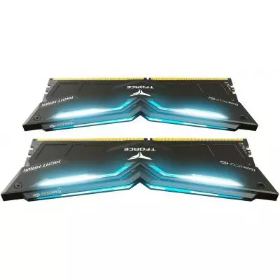 Модуль памяти для компьютера DDR4 16GB (2x8GB) 3200 MHz T-Force Night Hawk Blue LED Team (THBD416G3200HC16CDC01) - 2 Модуль памяти для компьютера DDR4 16GB (2x8GB) 3200 MHz T-Force Night Hawk Blue LED Team (THBD416G3200HC16CDC01) - 2