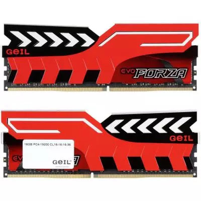 Модуль памяти для компьютера DDR4 32GB (2x16GB) 3000 MHz EVO FORZA RED Geil (GFR432GB3000C16ADC) - 1 Модуль памяти для компьютера DDR4 32GB (2x16GB) 3000 MHz EVO FORZA RED Geil (GFR432GB3000C16ADC) - 1