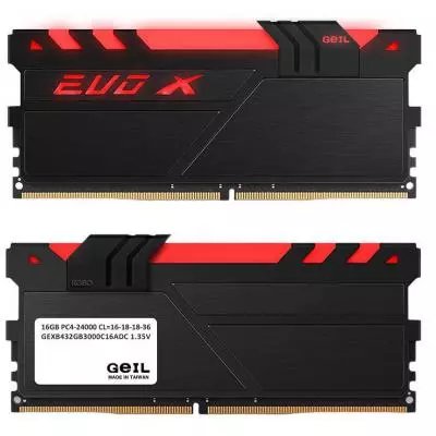 Модуль памяти для компьютера DDR4 32GB (2x16GB) 3000 MHz EVO X RGB Geil (GEXB432GB3000C16ADC) - 1 Модуль памяти для компьютера DDR4 32GB (2x16GB) 3000 MHz EVO X RGB Geil (GEXB432GB3000C16ADC) - 1