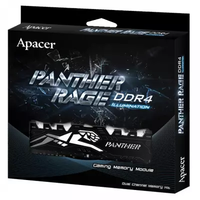 Модуль памяти для компьютера DDR4 16GB (2x8GB) 2400 MHz Panther Rage Series Apacer (EK.16GAT.GEJK2) - 3 Модуль памяти для компьютера DDR4 16GB (2x8GB) 2400 MHz Panther Rage Series Apacer (EK.16GAT.GEJK2) - 3