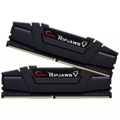 Модуль памяти для компьютера DDR4 32GB (2x16GB) 3200 MHz RipjawsV Black G.Skill (F4-3200C14D-32GVK) - 1 Модуль памяти для компьютера DDR4 32GB (2x16GB) 3200 MHz RipjawsV Black G.Skill (F4-3200C14D-32GVK) - 1