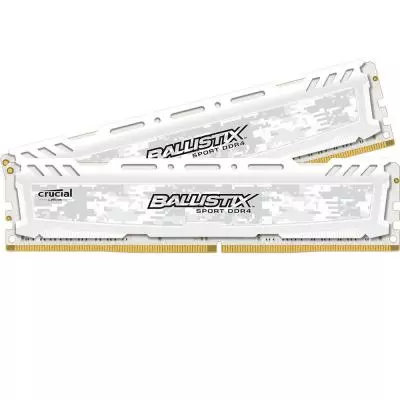 Модуль памяти для компьютера DDR4 32GB (2x16GB) 2666 MHz Ballistix Sport LT White Micron (BLS2C16G4D26BFSC) - 1 Модуль памяти для компьютера DDR4 32GB (2x16GB) 2666 MHz Ballistix Sport LT White Micron (BLS2C16G4D26BFSC) - 1