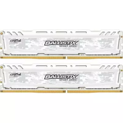 Модуль памяти для компьютера DDR4 32GB (2x16GB) 2666 MHz Ballistix Sport LT White Micron (BLS2C16G4D26BFSC)