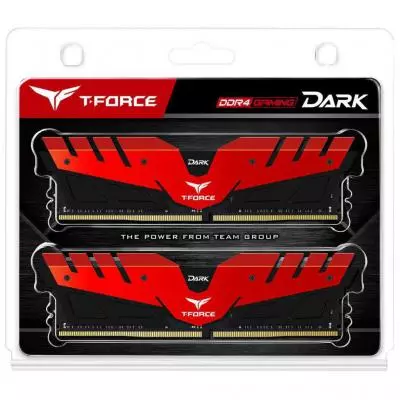 Модуль памяти для компьютера DDR4 32GB (2x16GB) 2666 MHz T-Force Dark Red Team (TDRED432G2666HC15BDC01) - 4