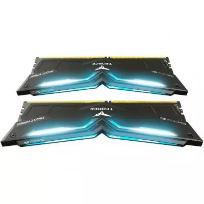 Модуль памяти для компьютера DDR4 32GB (2x16GB) 2666 MHz T-Force Night Hawk Black LED/Blu Team (THBD432G2666HC15BDC01) - 2 Модуль памяти для компьютера DDR4 32GB (2x16GB) 2666 MHz T-Force Night Hawk Black LED/Blu Team (THBD432G2666HC15BDC01) - 2