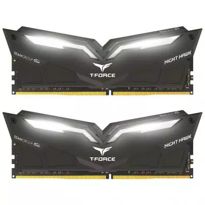 Модуль памяти для компьютера DDR4 32GB (2x16GB) 2666 MHz T-Force Night Hawk Black LED/Whi Team (THWD432G2666HC15BDC01)