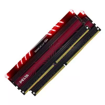 Модуль памяти для компьютера DDR4 32GB (2x16GB) 3000 MHz T-Force Delta Red LED Team (TDTRD432G3000HC16CDC01) - 1