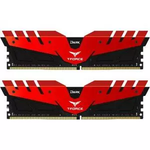 Модуль памяти для компьютера DDR4 16GB (2x8GB) 3200 MHz T-Force Dark Red Team (TDRED416G3200HC16CDC01)