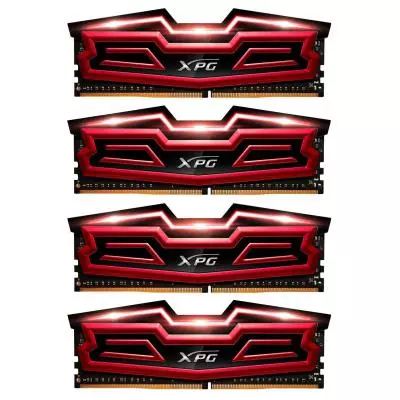 Модуль памяти для компьютера DDR4 64GB (4x16GB) 2400 MHz XPG Dazzle-HS Red ADATA (AX4U2400316G16-QRD)