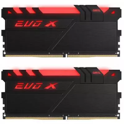 Модуль памяти для компьютера DDR4 16GB (2x8GB) 2400 MHz EVO X Black RGB LED Geil (GEXB416GB2400C16DC)