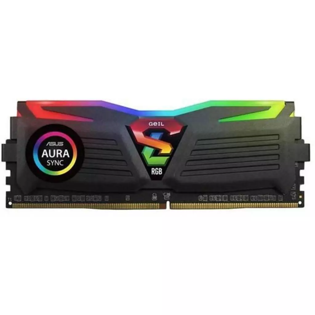 Модуль памяти для компьютера DDR4 16GB (2x8GB) 3000 MHz Super Luce Black RGB Sync LED Geil (GLS416GB3000C16ADC) - 1