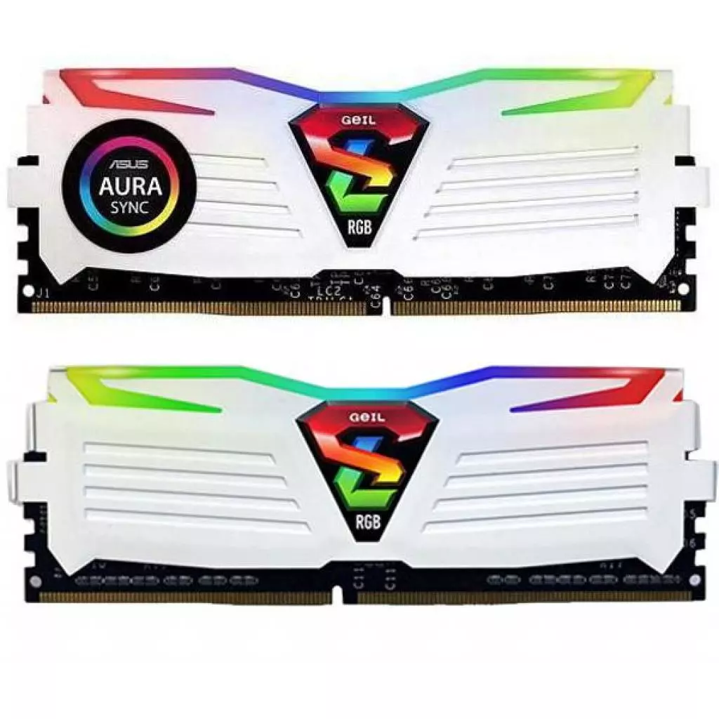 Модуль памяти для компьютера DDR4 16GB (2x8GB) 3000 MHz Super Luce White RGB Sync LED Geil (GLWS416GB3000C16ADC)