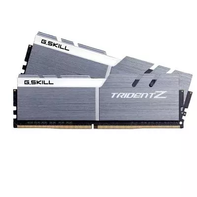 Модуль памяти для компьютера DDR4 16GB (2x8GB) 3200 MHz Trident Z Silver H G.Skill (F4-3200C14D-16GTZSW) - 1