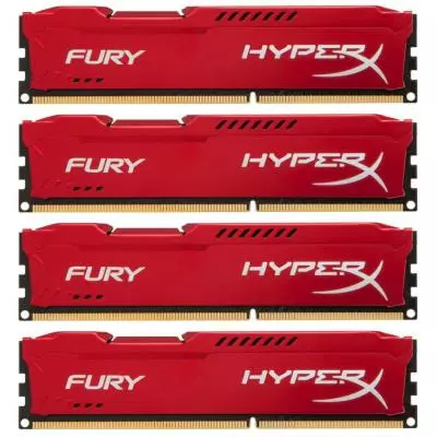 Модуль памяти для компьютера DDR4 32GB (4x8GB) 2933 MHz HyperX FURY Red Kingston Fury (ex.HyperX) (HX429C17FR2K4/32)