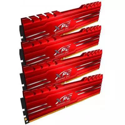 Модуль памяти для компьютера DDR4 16GB (4x4GB) 3000 MHz XPG Gammix D10 Red ADATA (AX4U3000W4G16-QRG) - 1