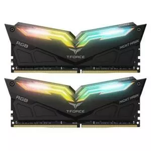 Модуль памяти для компьютера DDR4 16GB (2x8GB) 3000 MHz T-Force Night Hawk RGB Black Team (TF1D416G3000HC16CDC0)