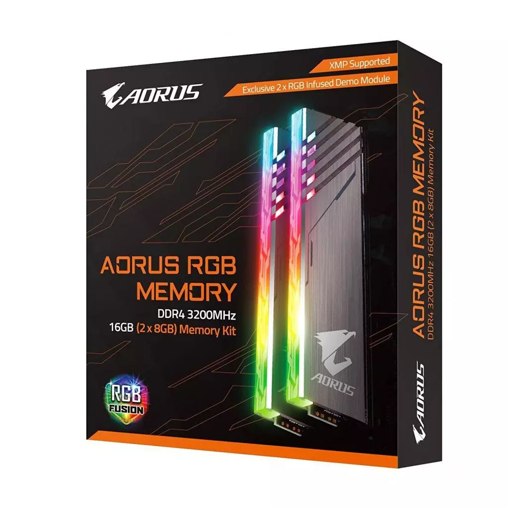 Модуль памяти для компьютера DDR4 16GB (2x8GB) 3200 MHz RGB Fusion GIGABYTE (GP-AR32C16S8K2SU416R) - 4 Модуль памяти для компьютера DDR4 16GB (2x8GB) 3200 MHz RGB Fusion GIGABYTE (GP-AR32C16S8K2SU416R) - 4