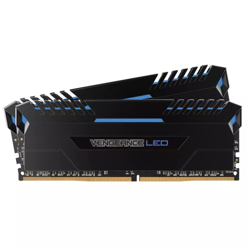 Модуль памяти для компьютера DDR4 16GB (2x8GB) 3000 MHz Vengeance Led Blue Corsair (CMU16GX4M2D3000C16B)