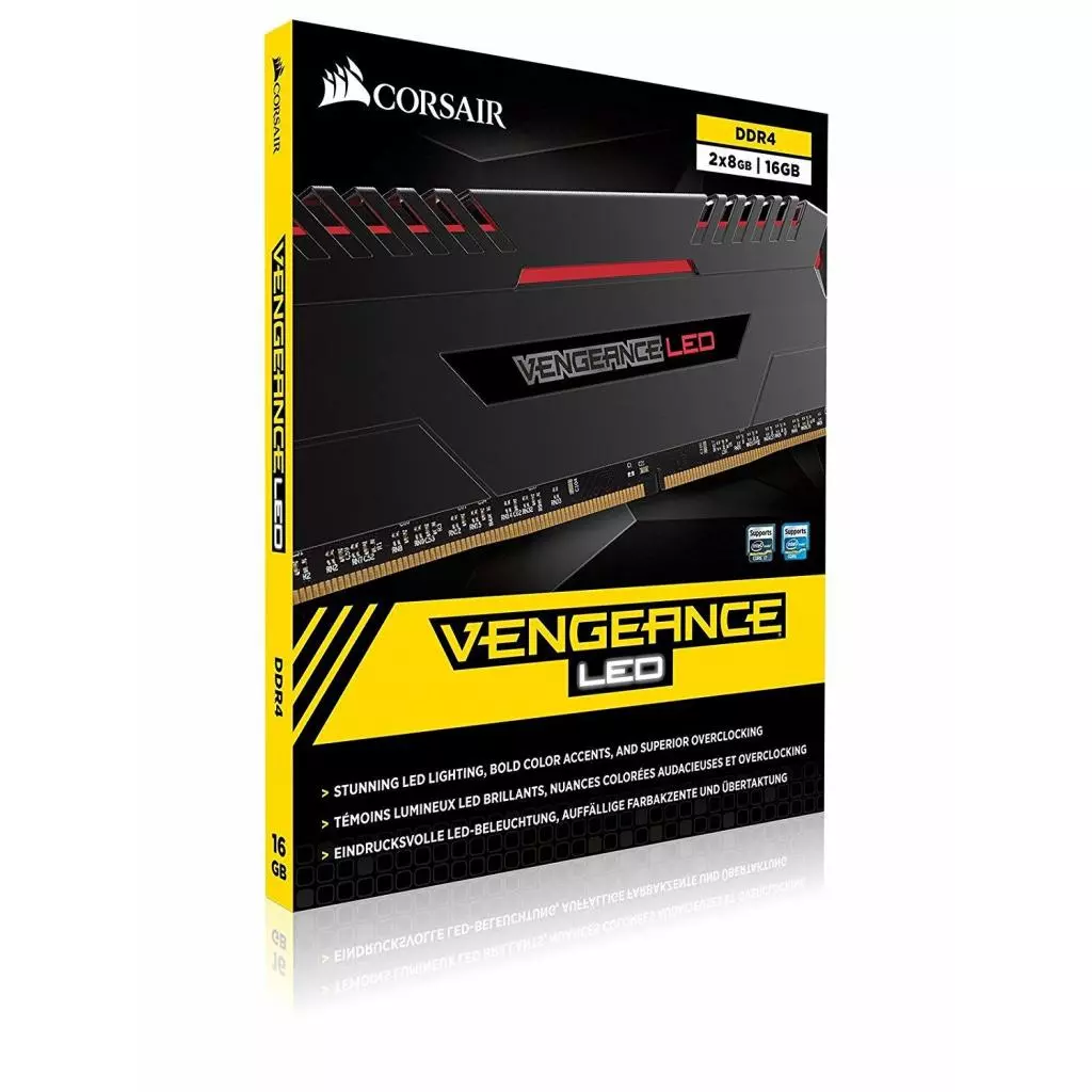 Модуль памяти для компьютера DDR4 16GB (2x8GB) 3000 MHz Vengeance Led Red Corsair (CMU16GX4M2D3000C16R) - 1 Модуль памяти для компьютера DDR4 16GB (2x8GB) 3000 MHz Vengeance Led Red Corsair (CMU16GX4M2D3000C16R) - 1