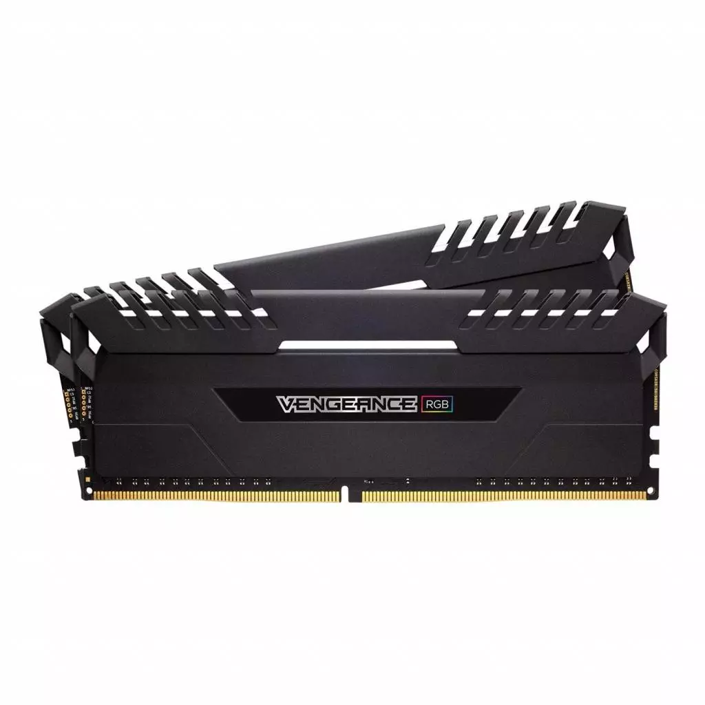 Модуль памяти для компьютера DDR4 16GB (2x8GB) 3000 MHz Vengeance RGB Black Corsair (CMR16GX4M2C3000C15) - 1