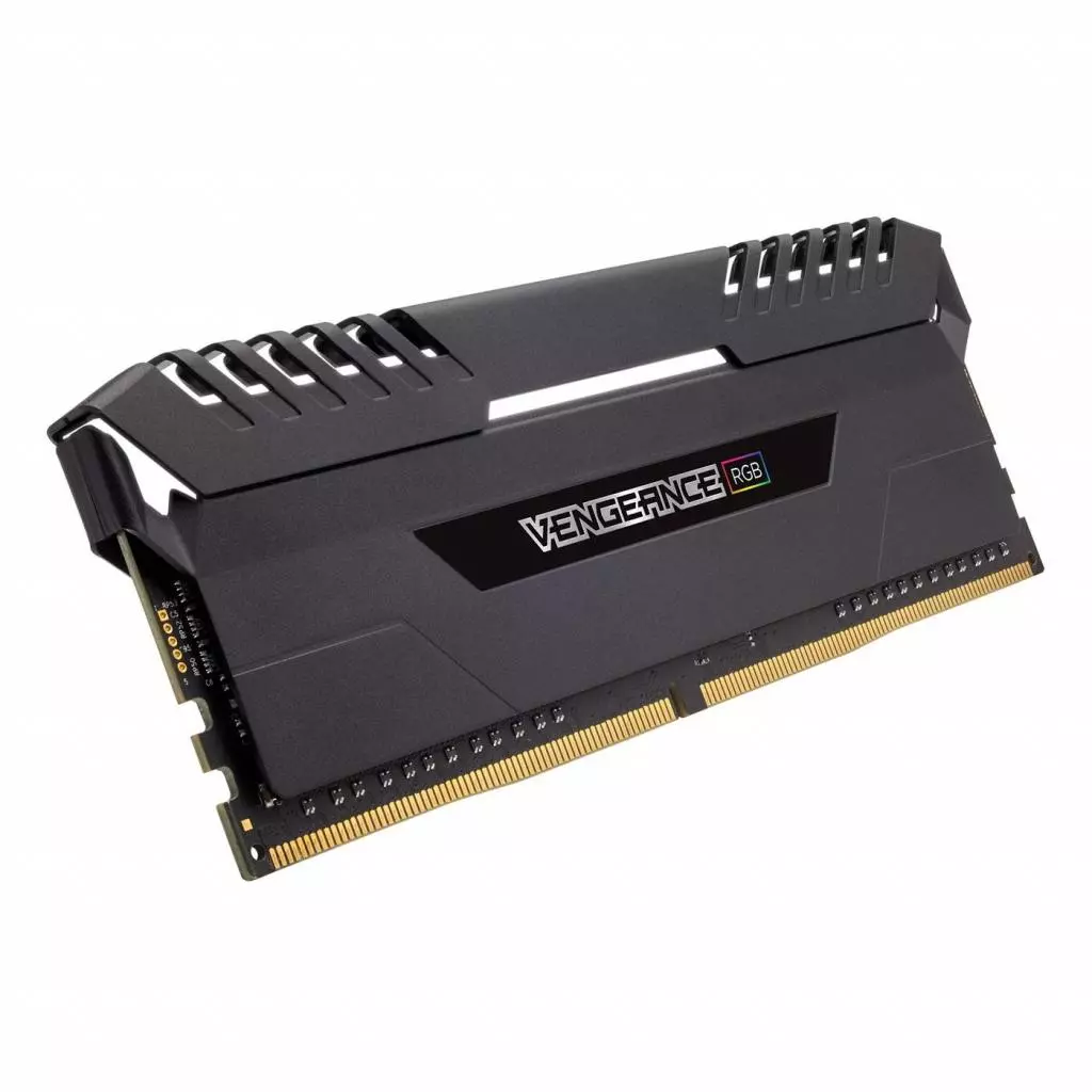 Модуль памяти для компьютера DDR4 16GB (2x8GB) 3000 MHz Vengeance RGB Black Corsair (CMR16GX4M2C3000C15) - 3
