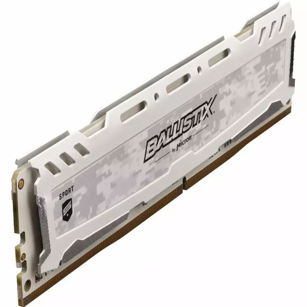 Модуль памяти для компьютера DDR4 32GB (2x16GB) 2666 MHz Ballistix Sport White Micron (BLS2K16G4D26BFSC) - 1 Модуль памяти для компьютера DDR4 32GB (2x16GB) 2666 MHz Ballistix Sport White Micron (BLS2K16G4D26BFSC) - 1