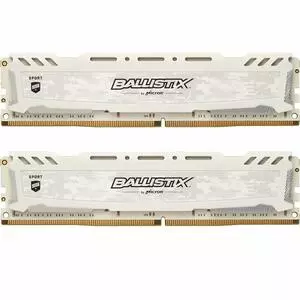 Модуль памяти для компьютера DDR4 32GB (2x16GB) 2666 MHz Ballistix Sport White Micron (BLS2K16G4D26BFSC)