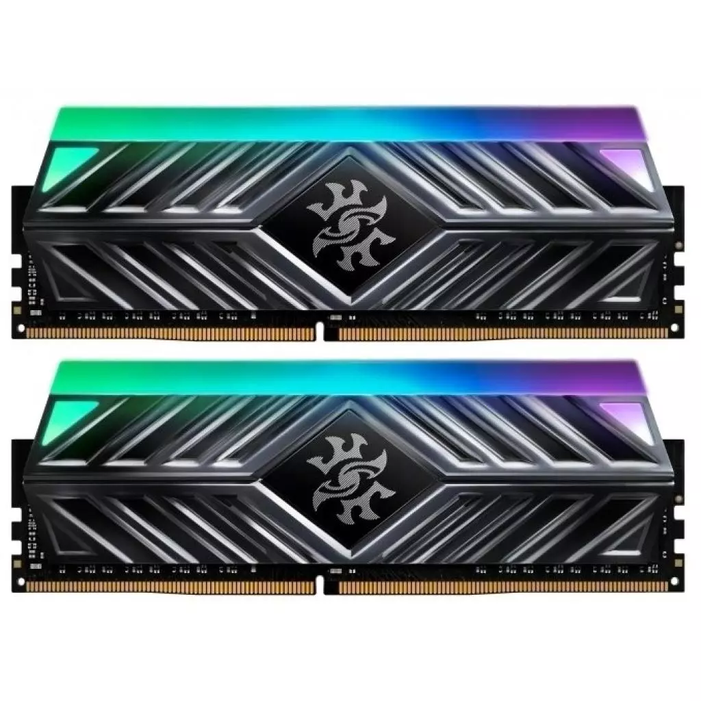 Модуль памяти для компьютера DDR4 16GB (2x8GB) 3200 MHz Spectrix D41 Titanium Gray ADATA (AX4U320038G16-DT41AX4U320038G16-DT41)