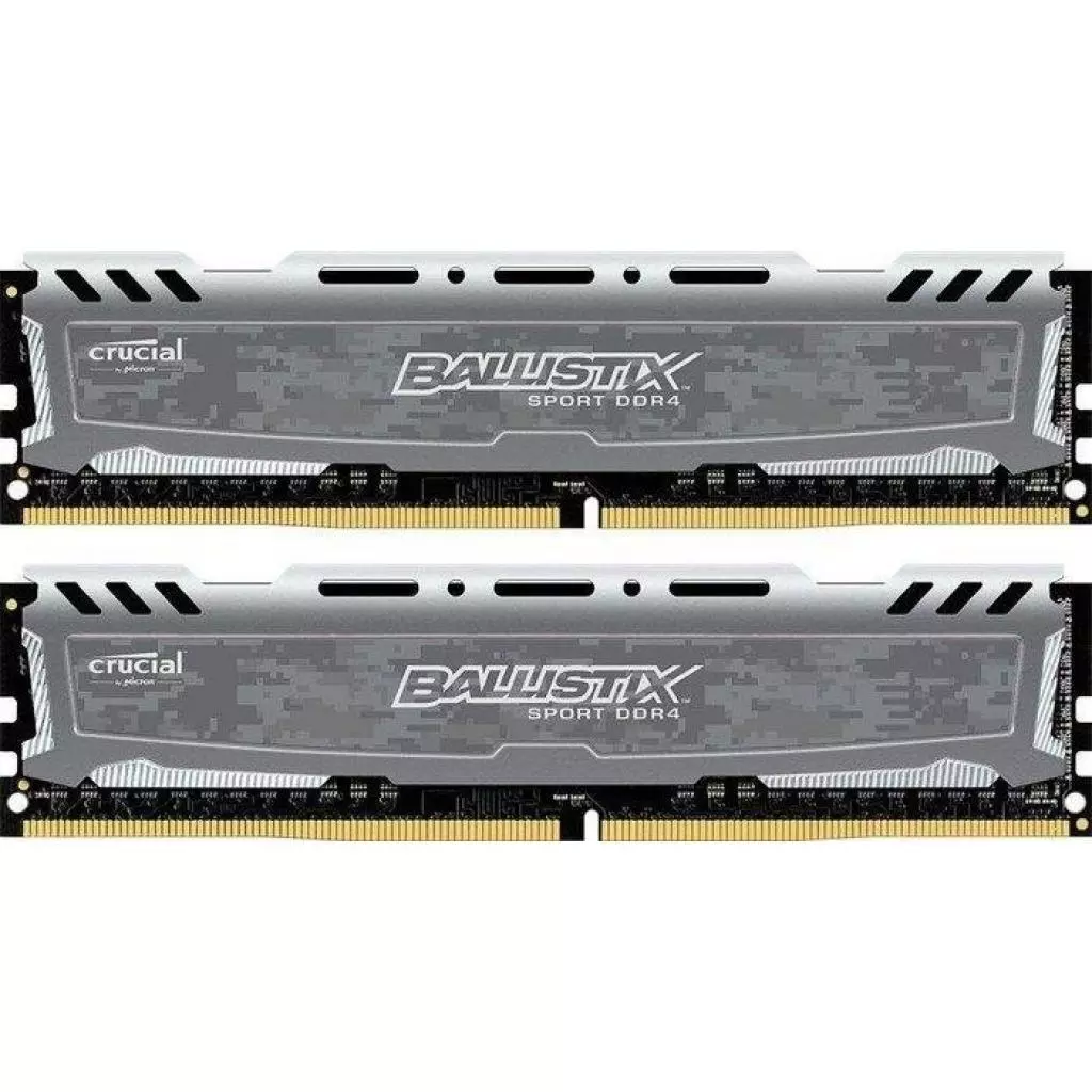 Модуль памяти для компьютера DDR4 16GB (2x8GB) 3000 MHz Ballistix Sport Gray Micron (BLS2K8G4D30BESBK)