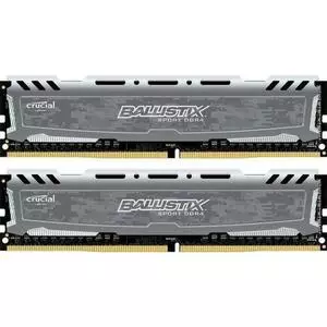 Модуль памяти для компьютера DDR4 16GB (2x8GB) 3000 MHz Ballistix Sport Gray Micron (BLS2K8G4D30BESBK)