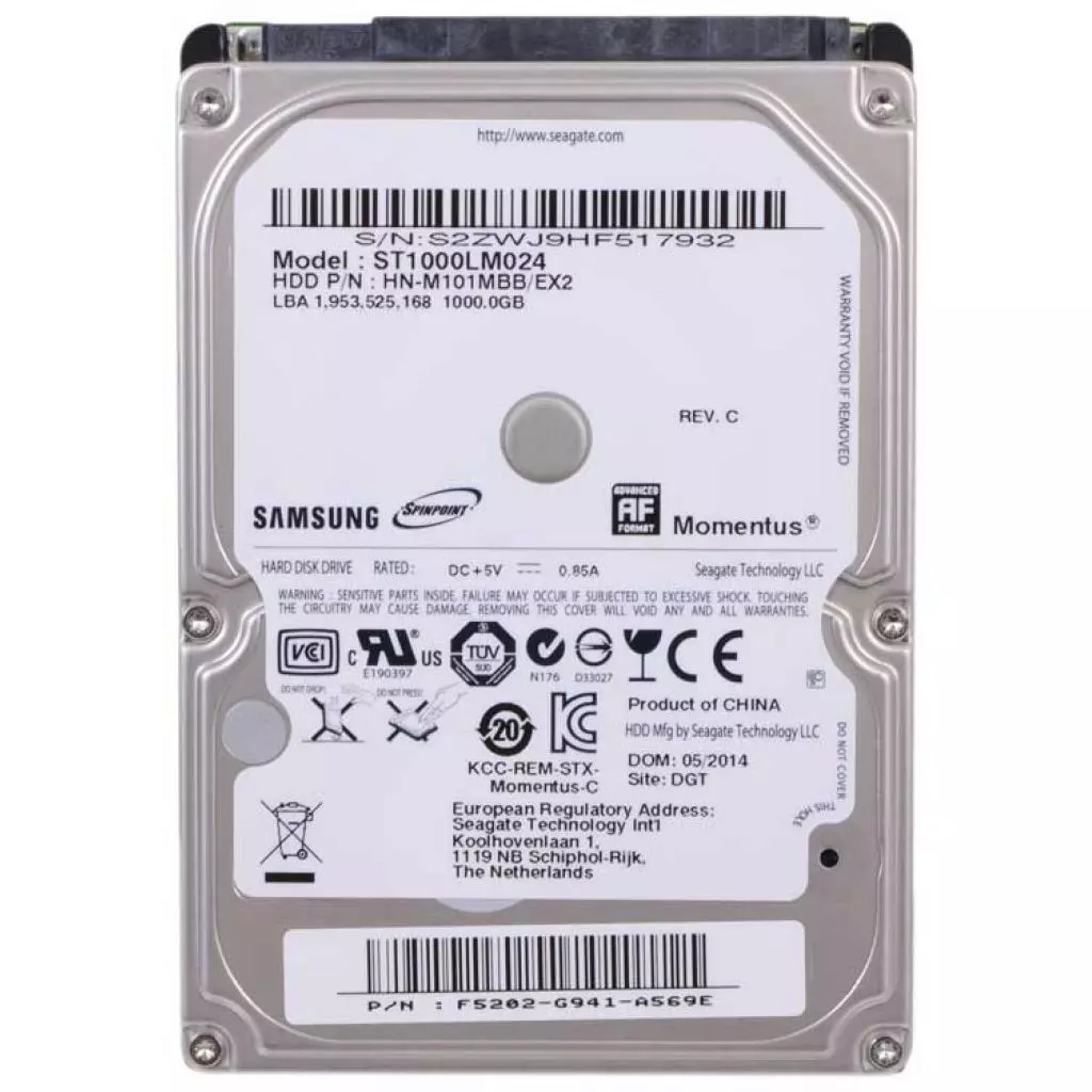 Жесткий диск для ноутбука 2.5" 1TB Seagate (# ST1000LM024 #)