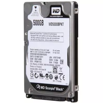 Жесткий диск для ноутбука 2.5" 500GB WD (#WD5000BPKT-FR#) - 1