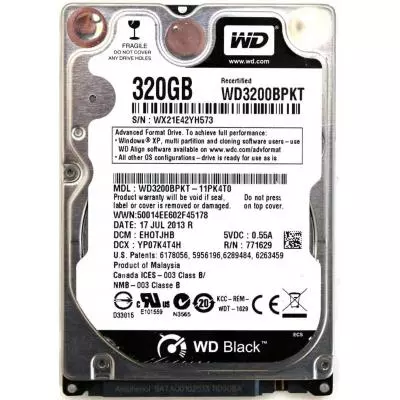 Жесткий диск для ноутбука 2.5" 320GB WD (# WD3200BPKT-FR #)