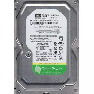 Жесткий диск 3.5"  320Gb WD (# WD3200AVVS #)