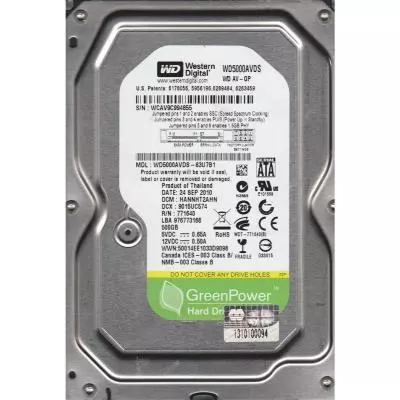 Жесткий диск 3.5"  500Gb WD (#WD5000AVDS#)