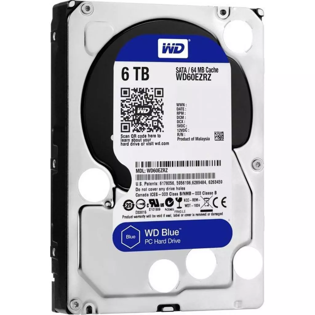 Жесткий диск 3.5" 6TB WD (# WD60EZRZ-FR #)