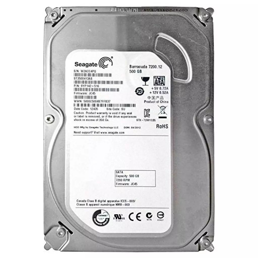 Жесткий диск 3.5"  500GB Seagate (# ST3500413AS-FR #)