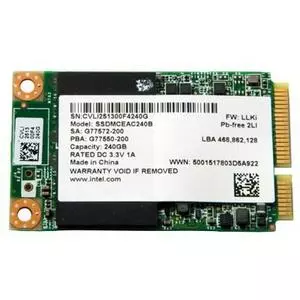 Накопитель SSD mSATA 240GB INTEL (SSDMCEAC240B301)