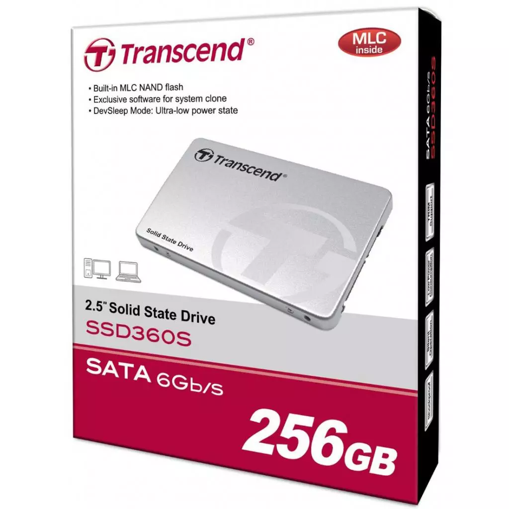 Накопитель SSD 2.5" 256GB Transcend (TS256GSSD360S) - 4 Накопитель SSD 2.5" 256GB Transcend (TS256GSSD360S) - 4