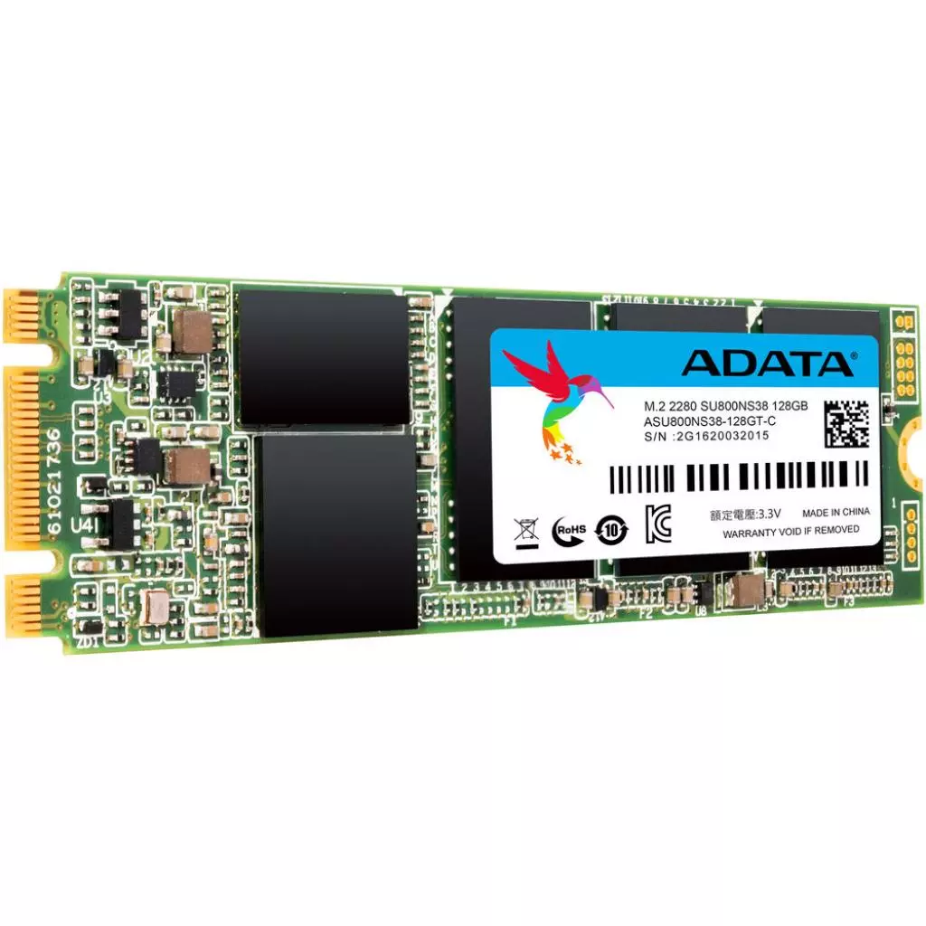 Накопитель SSD M.2 2280 128GB ADATA (ASU800NS38-128GT-C) - 1