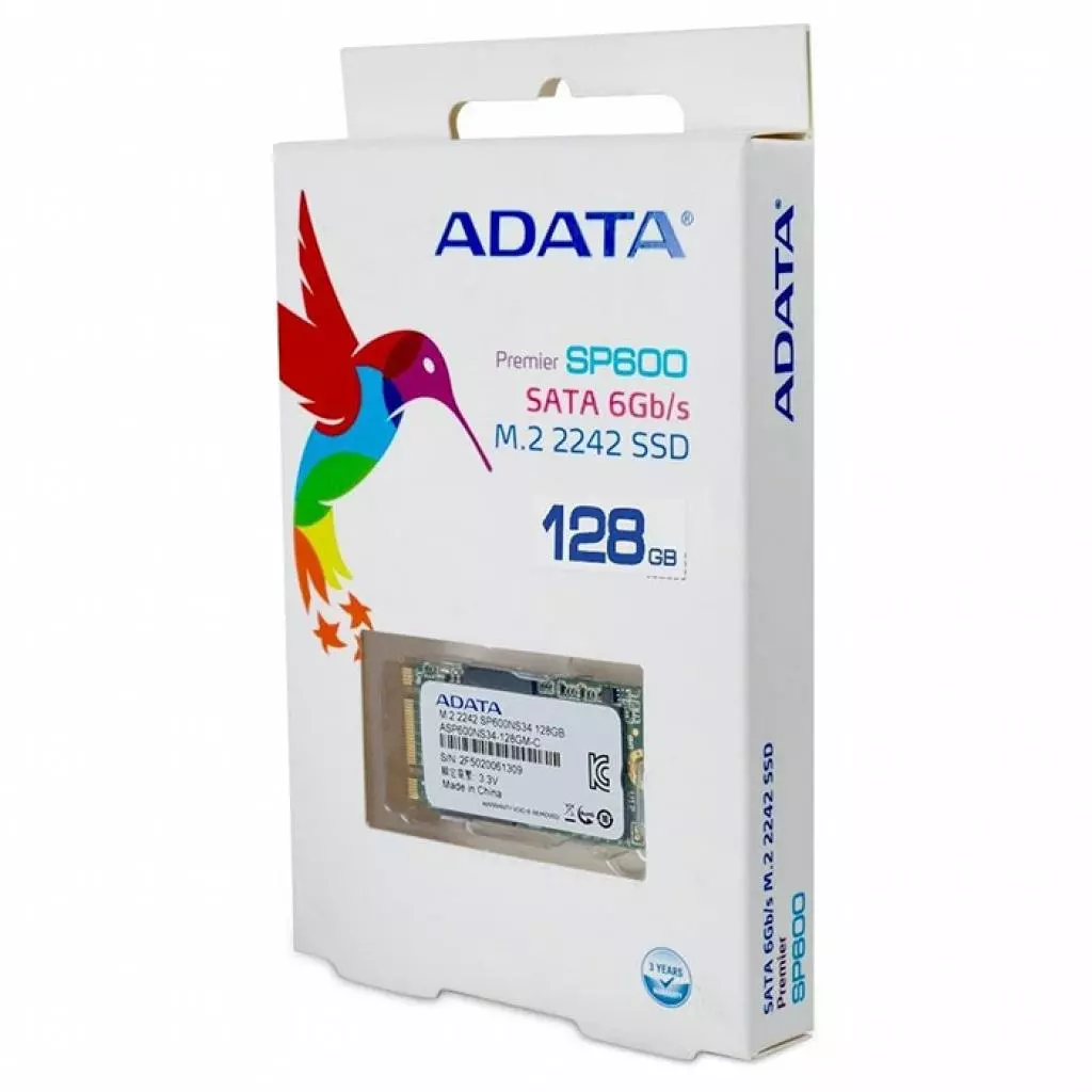 Накопитель SSD M.2 2242 128GB ADATA (ASP600NS34-128GM-C) - 3