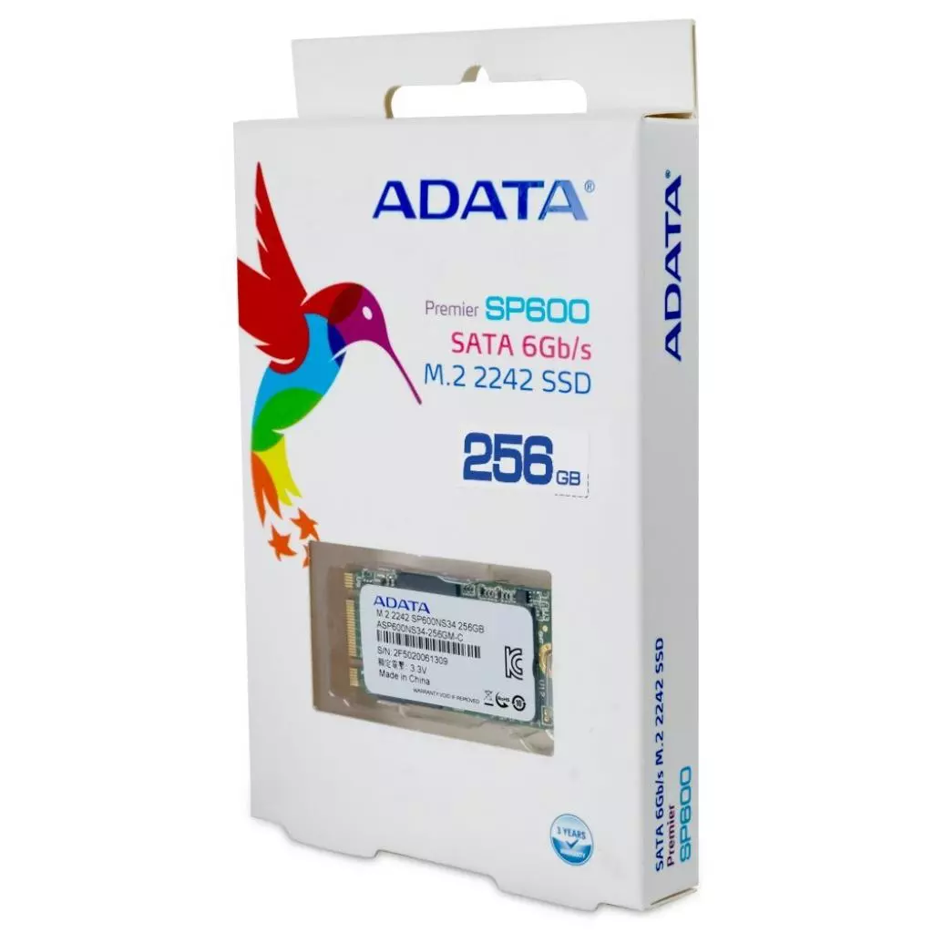 Накопитель SSD M.2 2242 256GB ADATA (ASP600NS34-256GM-C) - 3