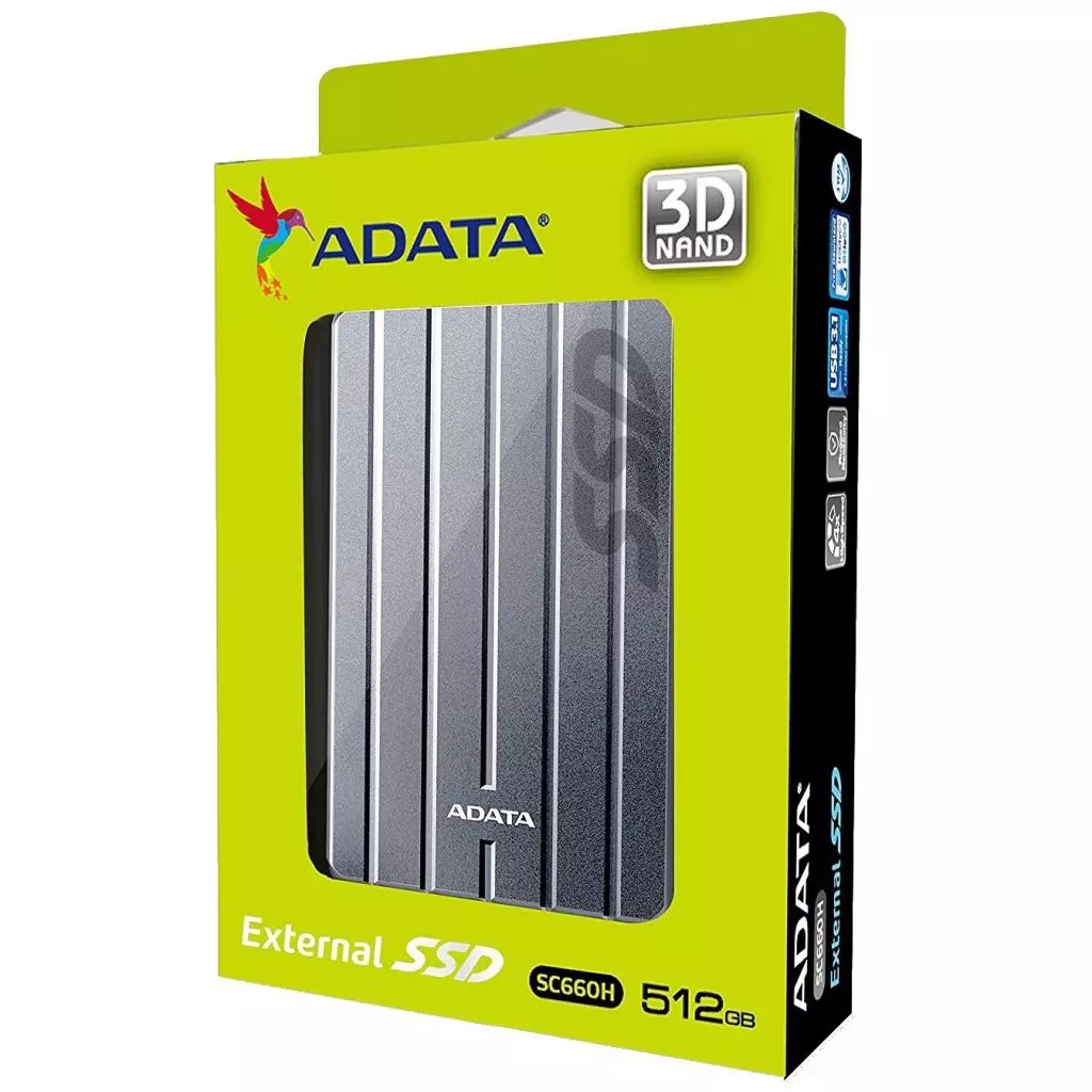 Накопитель SSD USB 3.1 512GB ADATA (ASC660H-512GU3-CTI) - 6 Накопитель SSD USB 3.1 512GB ADATA (ASC660H-512GU3-CTI) - 6